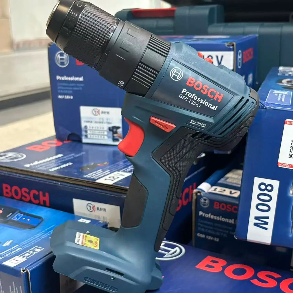 BOSCH GSB 185-LI Trapano a Percussione Senza Spazzole 18V, Avvitatore Elettrico Multifunzione, Utensile Elettrico GSB185-LI