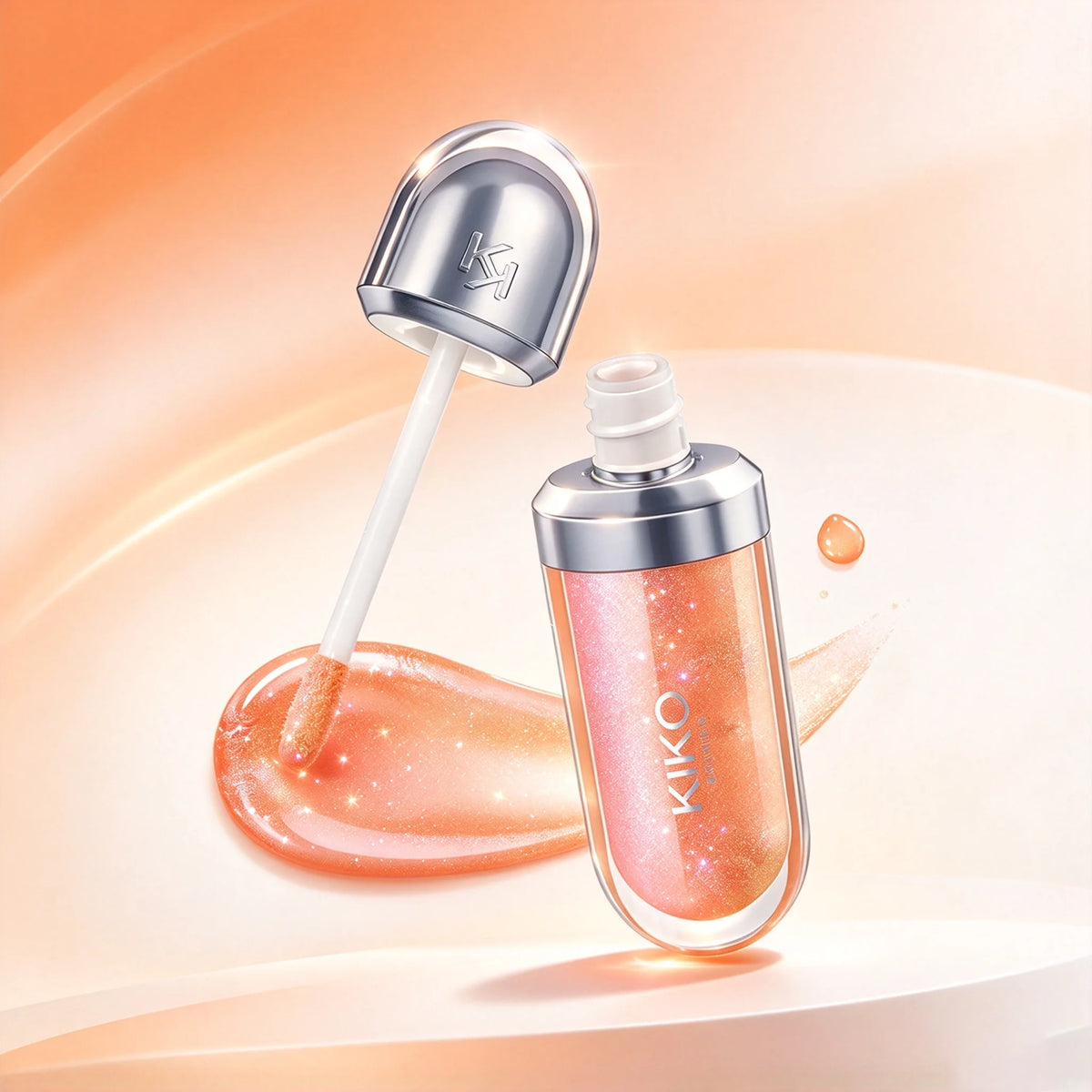 KIKO MILANO Nuovo Lucidalabbra Liquido Effetto Labbra Idratante 3D Trasparente ad Alta Lucentezza Lunga Durata con Texture Cremosa e Liscia