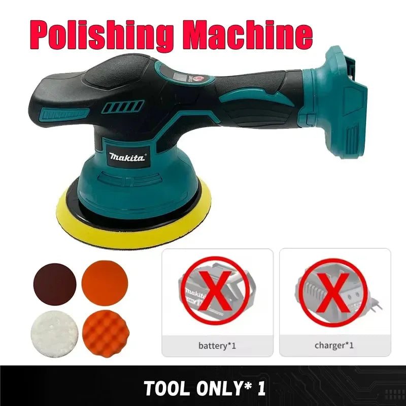 Lucidatrice per Auto Senza Fili Makita, Macchina Lucidatrice Elettrica a 8 Velocità per Riparazione e Lucidatura, 18V-20V
