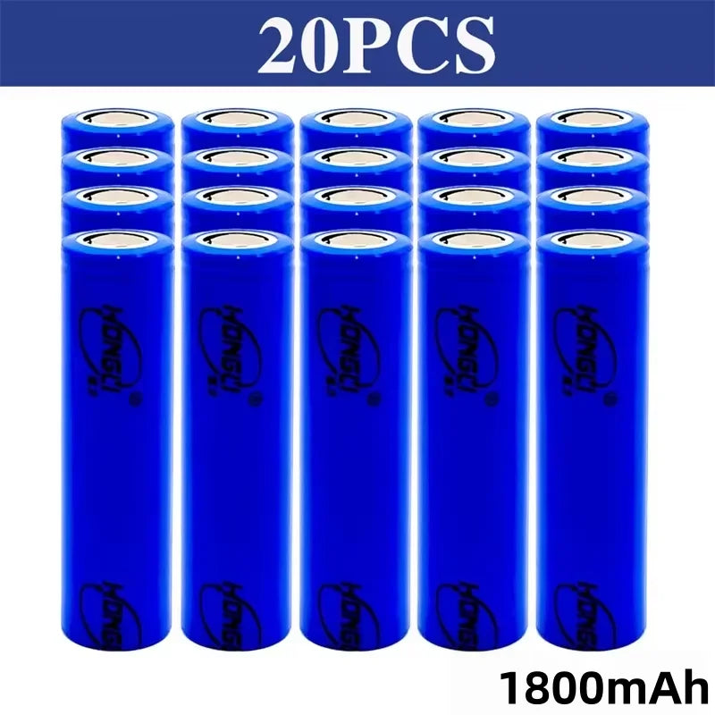 Batteria al litio 18650 originale, 1800mAh, 3,7V, ricaricabile, batteria agli ioni di litio di grado A per torcia, vaporizzatore, power bank