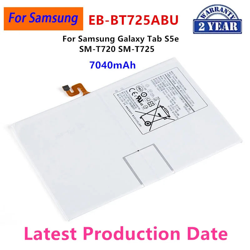 Nuovissima batteria sostitutiva per Tablet EB-BT725ABU 7040mAh per Samsung Galaxy Tab S5e T725C T720 SM-T720 SM-T725