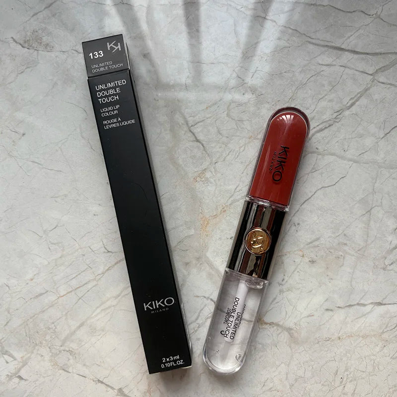 Nuovo Rossetto a Doppia Punta Kiko Milano Edizione Limitata, Lucidalabbra Trasparente Effetto Specchio, Lucidalabbra a Lunga Tenuta, Lucidalabbra Sexy e Intenso, Trucco per Labbra