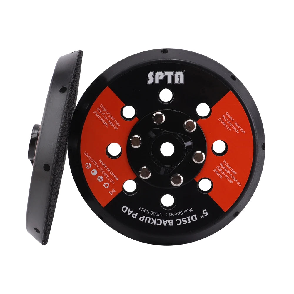 SPTA 1PC 5 "6" Piastra di supporto per tampone abrasivo per lucidatrice DA 125mm 150mm Piastra posteriore autoadesiva con fori per emissione di calore