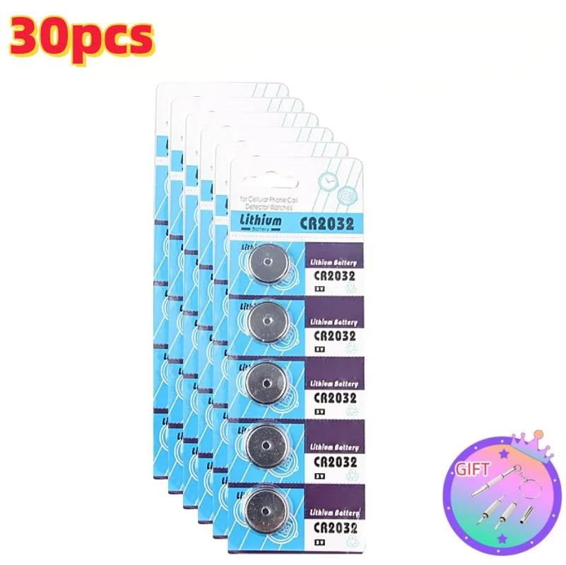 2-100 pezzi 3V CR2032 batteria a bottone batterie al litio moneta orologio computer LED luce giocattolo calcolatrici telecomandate