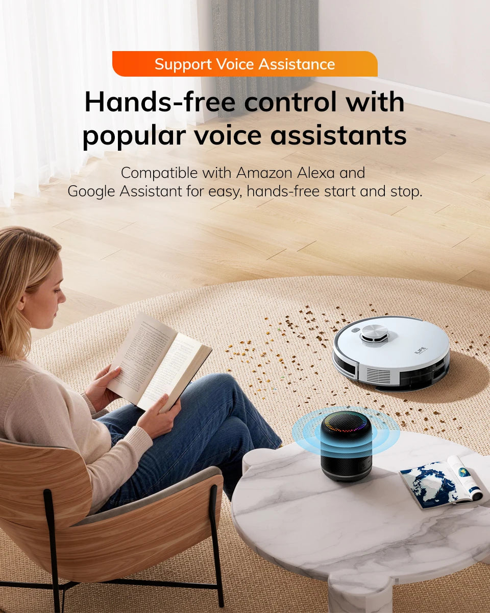 Robot Aspirapolvere ILIFE V30, Navigazione Laser, Aspirazione 10000Pa, Fino a 150 Minuti di Autonomia, Controllo APP, Pulizia Personalizzabile