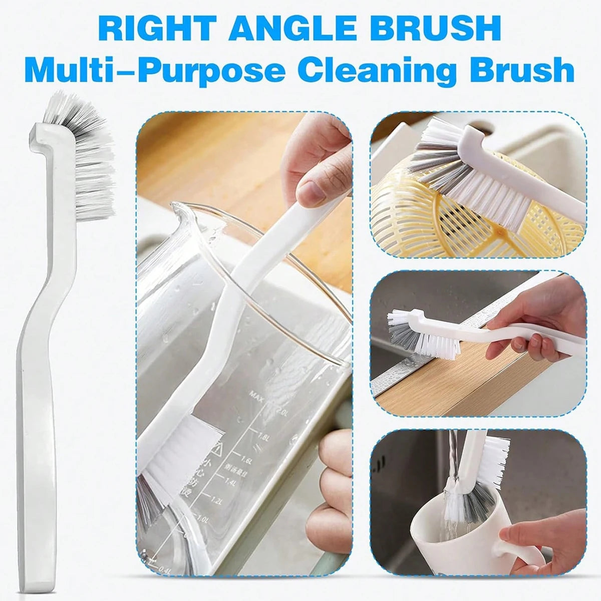 Set di 8/9 Spazzole per Pulizia Fessure, Accessori Multiuso a Setole Rigide per Cucina, Bagno, Angoli, Fughe, Lavandino