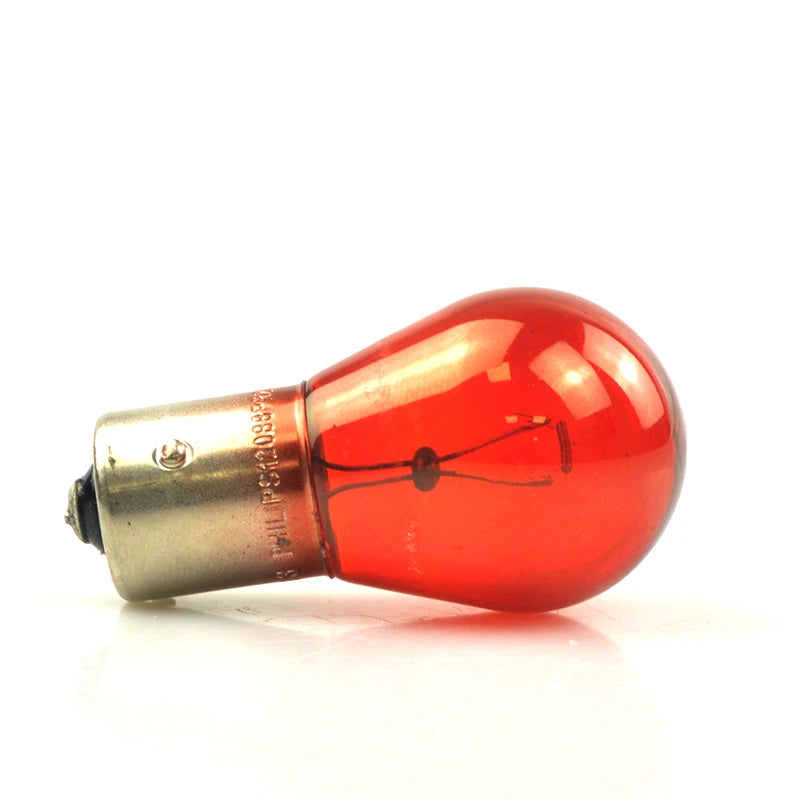 Philips 2 Lampade PR21W S25 12V 21W BAW15S Colore Ambra, Luci di Segnalazione Standard, Lampade di Posizione Originali, Lampadine di Retromarcia 12088CP