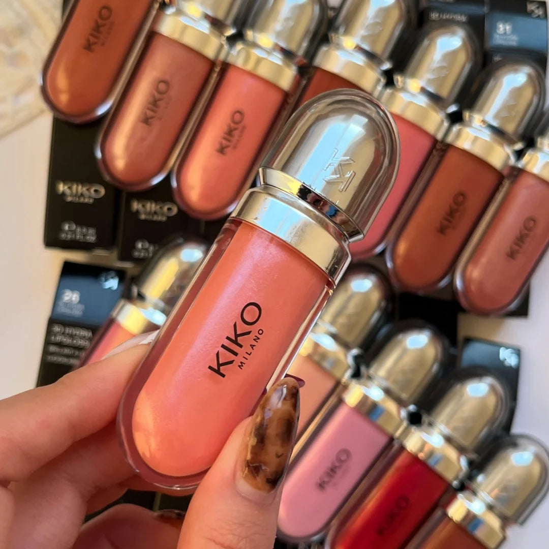 KIKO Lucidalabbra Liquido 3D Trasparente Milano, Lucidalabbra Lucido per Labbra Voluminose e a Lunga Durata, Trucco Labbra Volumizzante con Confezione Regalo