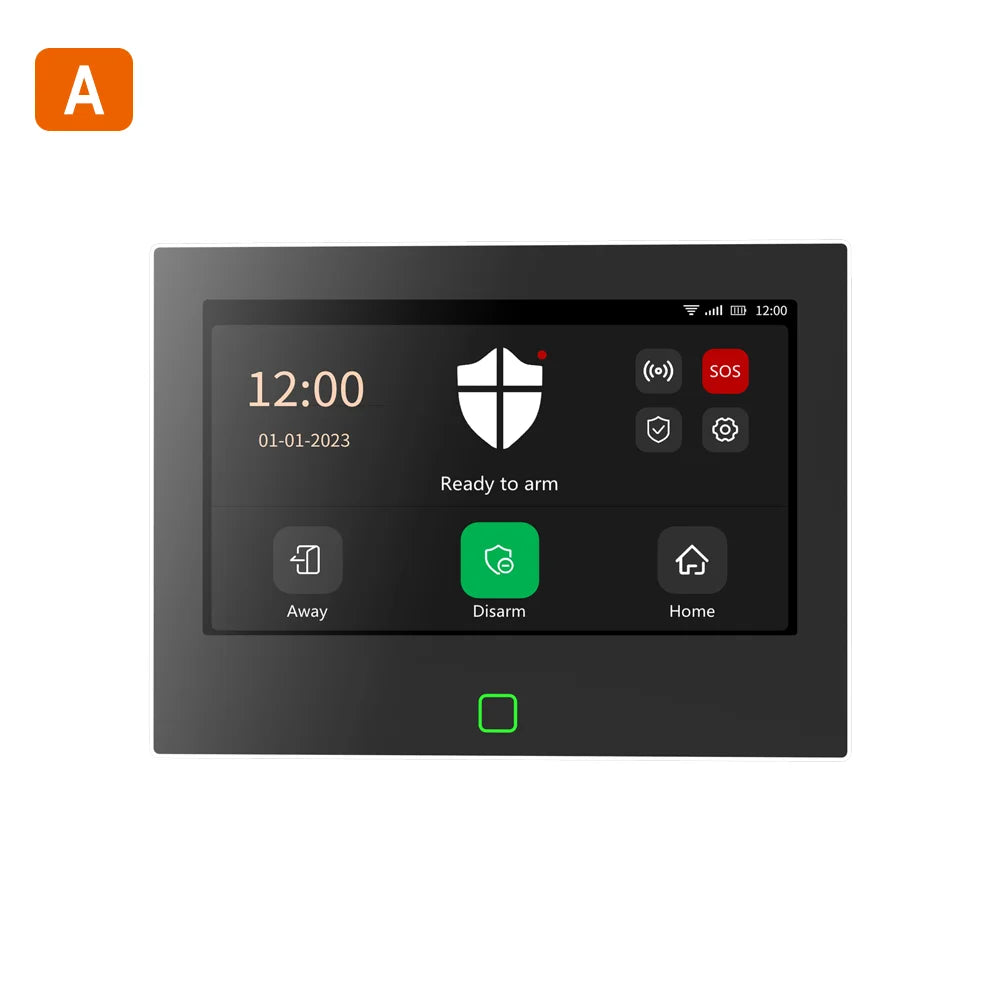 Sistema di allarme domestico Staniot da 7 pollici, wireless, WiFi, 4G, Tuya Smart, kit di protezione di sicurezza con sirena integrata da 115 dB e batteria da 5000 mAh