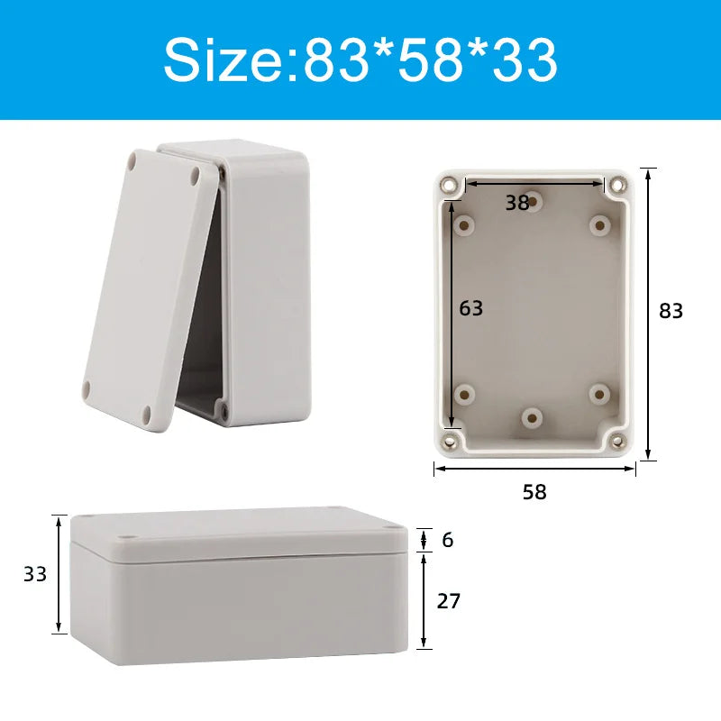 Scatola di giunzione in plastica ABS serie F Cavo a vite Scatola di giunzione impermeabile personalizzata Custodia per scatola di giunzione elettrica esterna Ip66