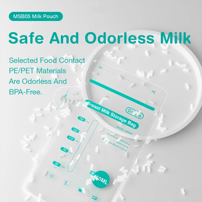 MAMIJOY 10/30 Pz 150/250 ML Sacchetto di Stoccaggio del Latte Materno Capacità Usa E Getta Sacchetto di Immagazzinaggio del Latte Congelato BPA Libero MSB05