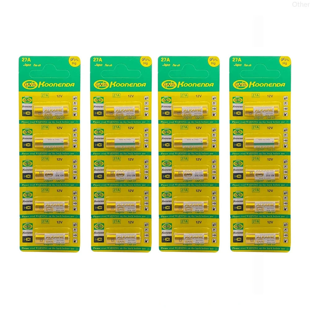 Batteria Alcalina 12V 27A L828 G27A MN27 MS27 GP27A A27 V27GA A27BP K27A VR27 per Campanelli, Allarmi, Telecomandi, Mouse