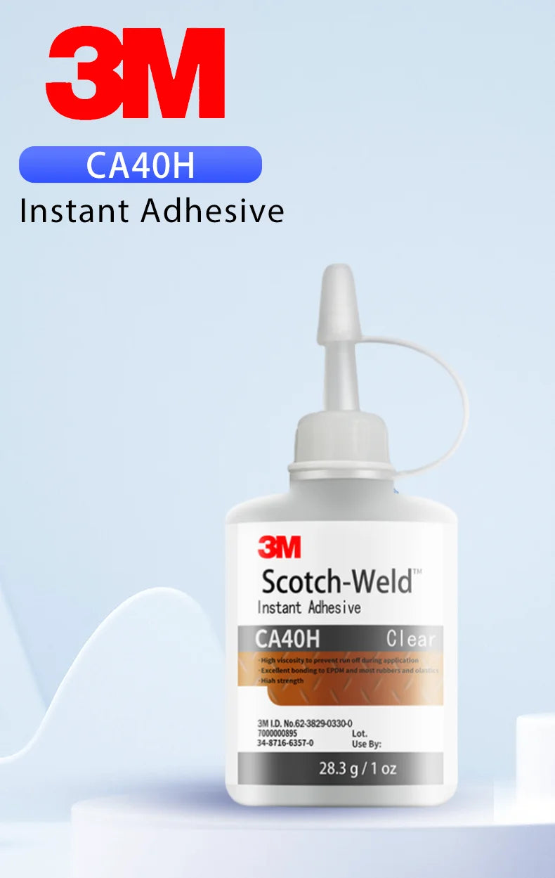 Adesivo Istantaneo Trasparente 3M CA40H Scotch-Weld 28.3g Colla Cianoacrilica a Media Viscosità per PLA ABS PETG