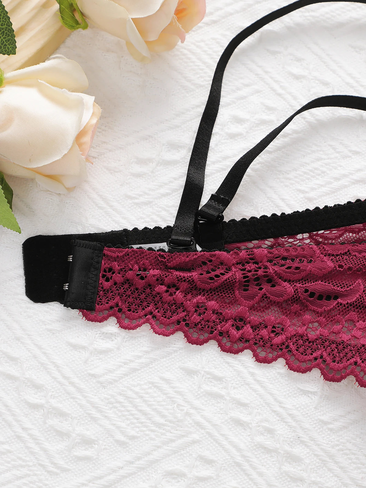 Capodanno Natale Biancheria intima da donna sexy in pizzo rosso di alta qualità Una lingerie push up Reggiseno a sette codici A3216