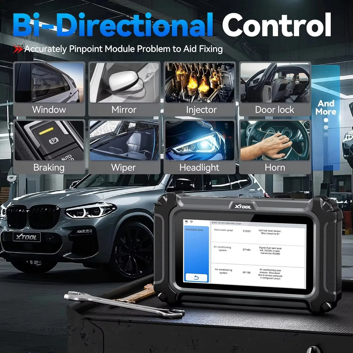 XTOOL InPlus IP500 per BMW, Aggiornamento Gratuito a Vita, Scanner Diagnostico Auto IP500, Test Attivo ECU, Scanner OBD2 per Tutti i Sistemi BMW, Mini, Rolls Royce, Strumenti Diagnostici Auto, 23+ Servizi, Lettore di Codici