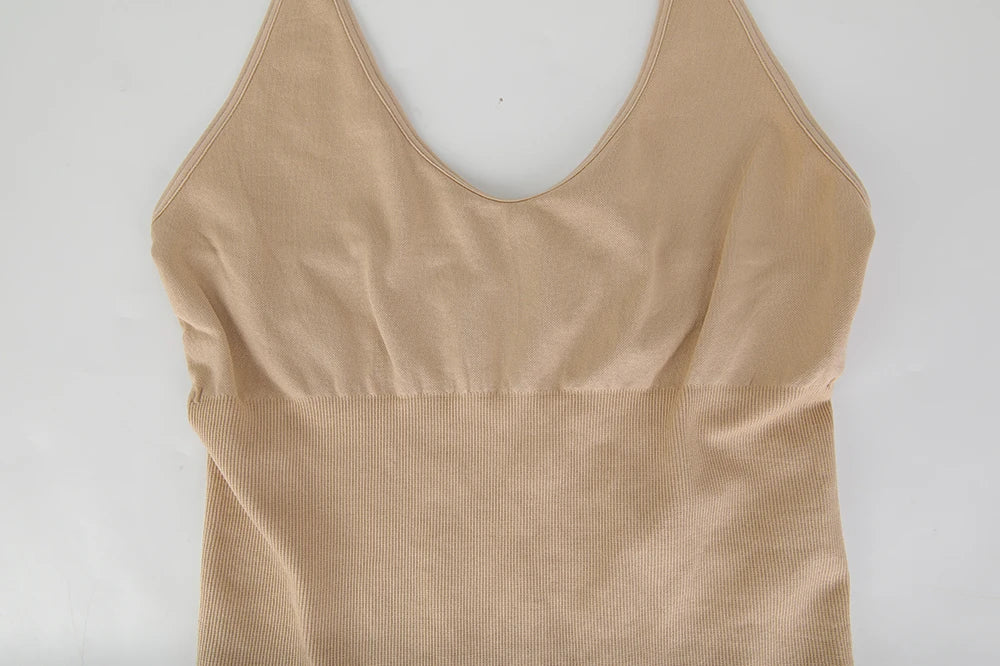 Body modellante da donna con scollo all'americana, controllo addominale, compressione, spalline convertibili, copertura totale, intimo modellante.