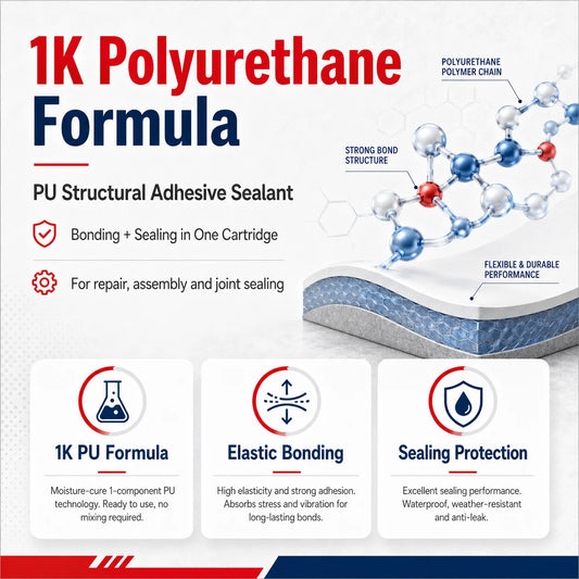 Adesivo Strutturale Poliuretanico PU Originale Wurth Bond+Seal 1K Bianco Grigio Nero per Auto Metallo Legno Calcestruzzo