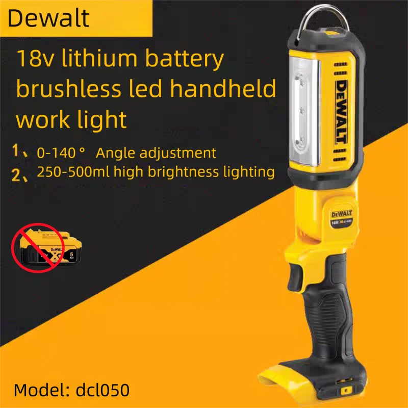 DEWALT DCL050 18V/20V XR Lampada da Lavoro Portatile a LED al Litio Senza Fili 1000 Lumen per Riparazioni Auto
