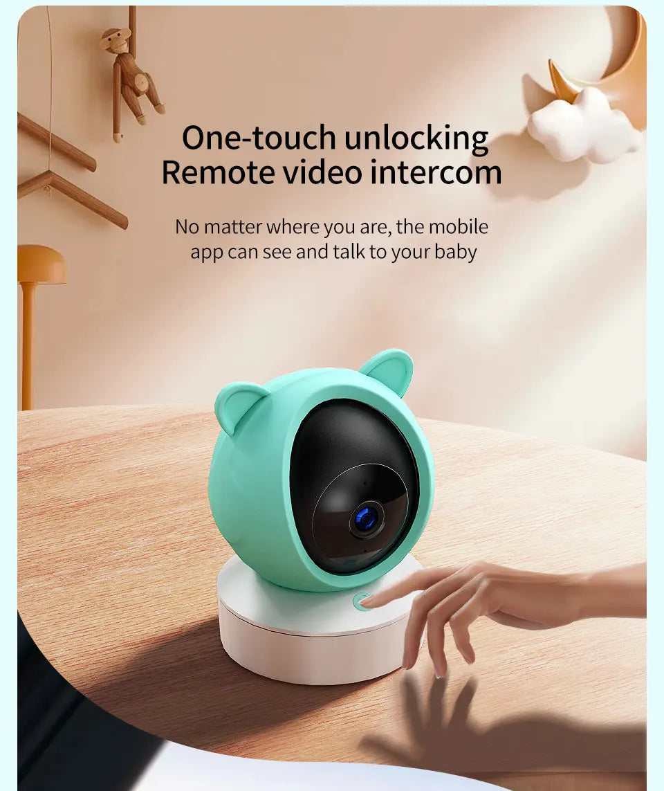 Danmini 2.4G 5 pollici Baby Monitor Tuya App Telecomando 1080P Videocamera Video Citofono bidirezionale Rilevazione movimento Monitor wireless