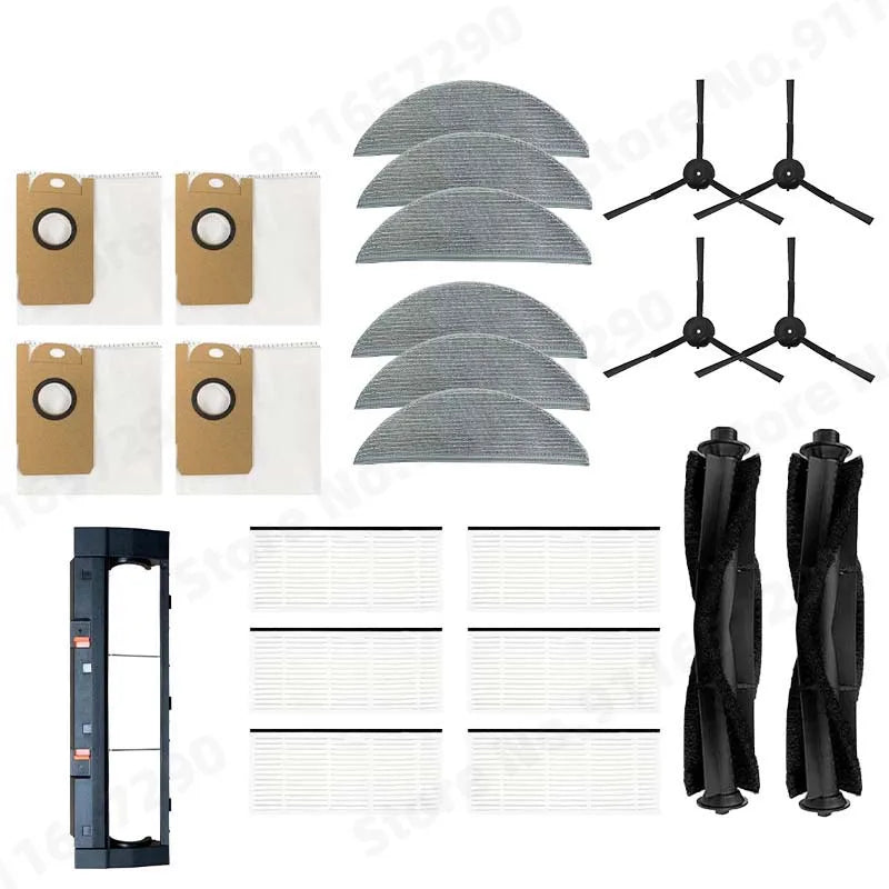 Spazzola principale/laterale Filtro HEPA Mop Panno Scatola per la polvere Sacchetto per la polvere per XiaoMi Lydsto R1 / R1A / R1 Pro / S1 Parti per aspirapolvere robot