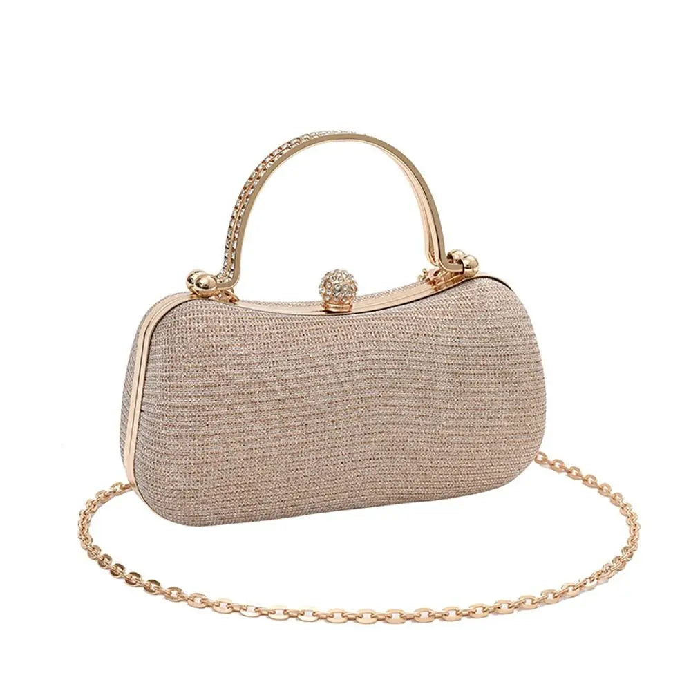 Borsa da sera da donna con perline da sposa Borsa da pranzo Borse a tracolla a catena Elegante pochette con strass Borsa da sera a forma di uovo