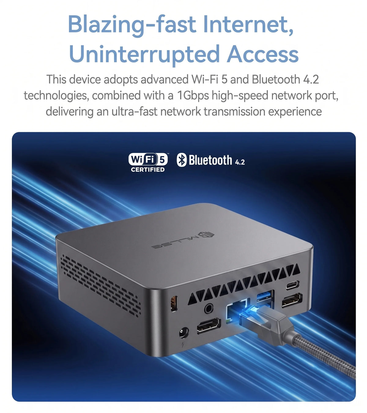 MLLSE M3 Pro Mini PC Intel Core I5-4310U, 8GB RAM DDR3, SSD da 128GB, Wi-Fi 5, BT 4.2, Computer Desktop Mini con Windows 11