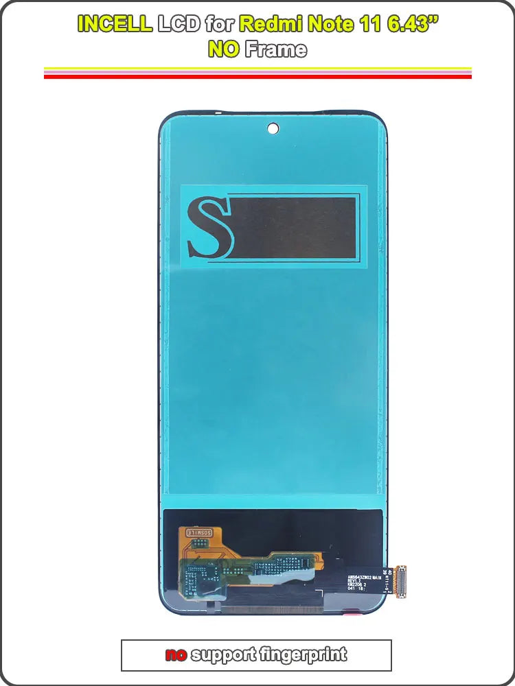 Display LCD da 6,43 pollici per Redmi Note 11 4G, ricambio digitalizzatore touchscreen per 2201117TY 2201117TG, schermo LCD con cornice