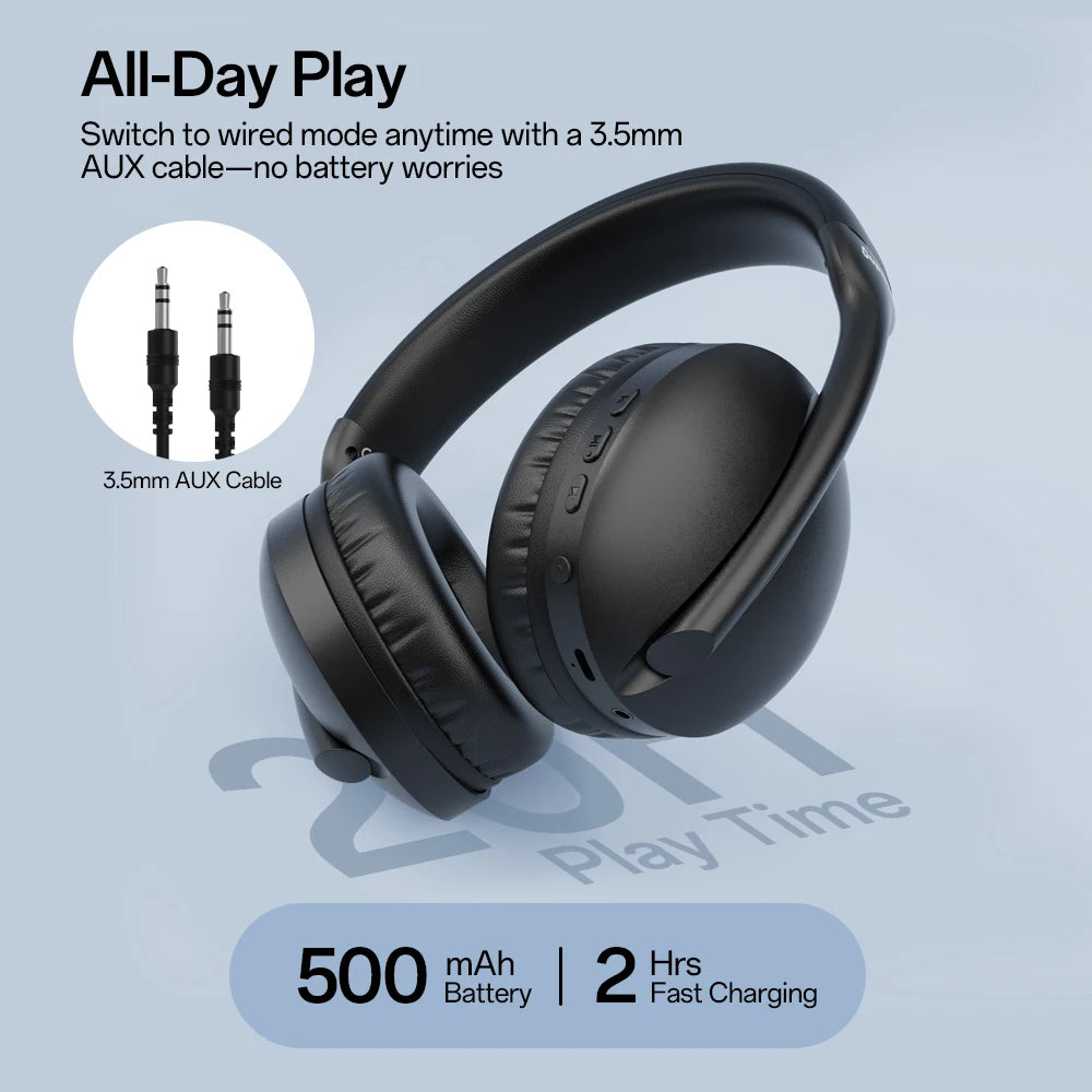 Oneodio SuperEQ S6001 Cuffie Bluetooth Cuffie wireless sopra l'orecchio con modalità Micro SD/Scheda TF/Radio FM Cuffie HiFi stereo