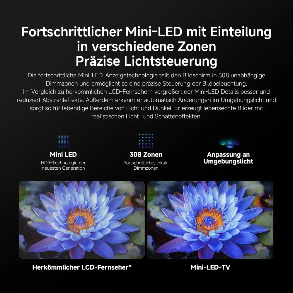 Xiaomi S Mini 55 144Hz Qd-Mini Led Dolby Vision ® Iq, Dolby Atmos ® Google TV