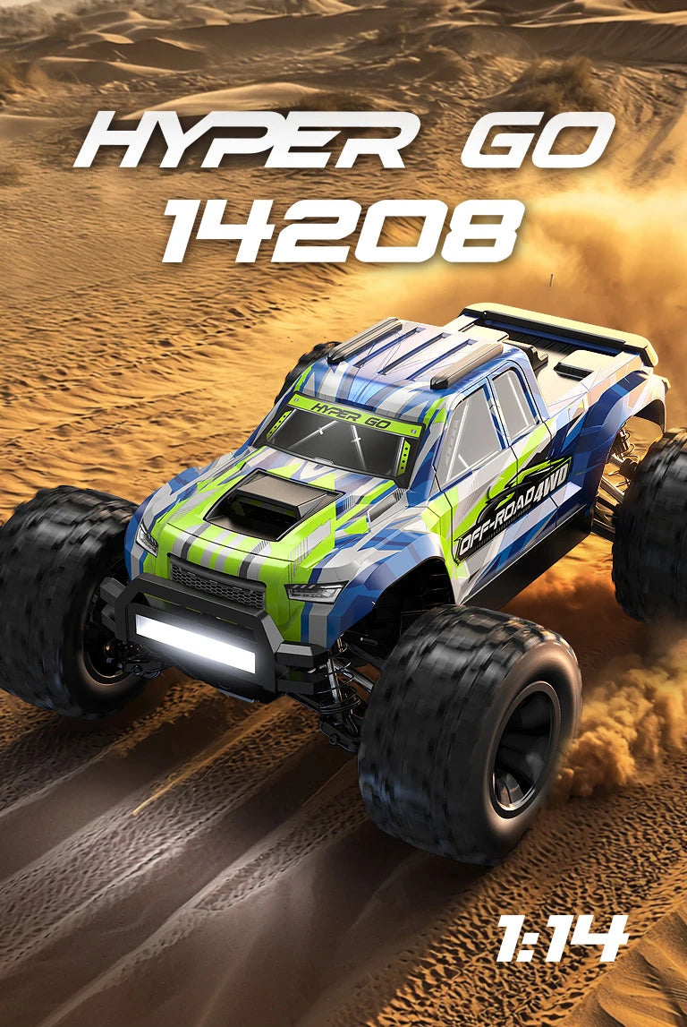 Auto RC Fuoristrada 4x4 per Adulti Hyper Go MJX 14208, Giocattoli RC 1/14 4WD 2.4G, Auto RC Brushless, Camion RC, Auto da Corsa, Auto Telecomandata