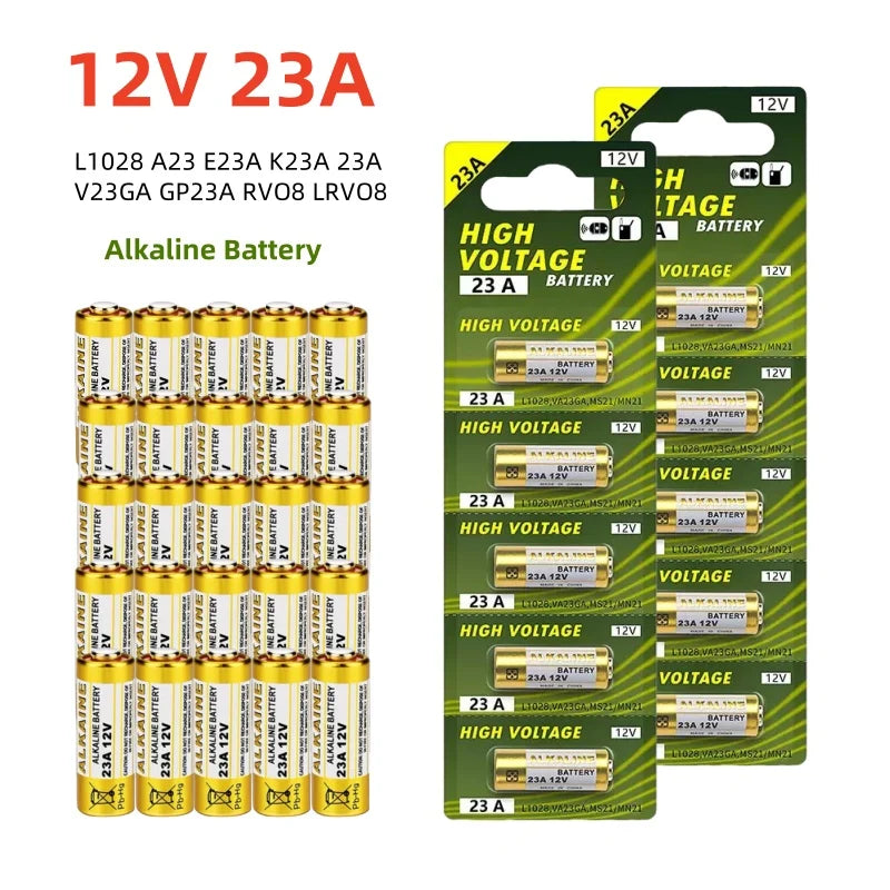 Batteria 12V 23A 23GA A23S E23A EL12 MN21 V23GA GP23A LRV08 per campanello, telecomando, giocattolo elettrico, pacco batterie alcaline A23
