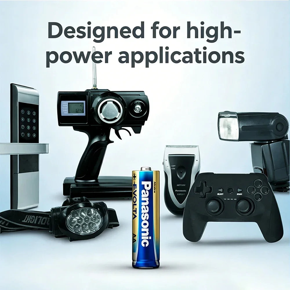 Panasonic 1.5V AA AAA # Batteria Alcalina Evolta LR6 LR03 a Lunga Durata Anti-Perdita per Serrature Intelligenti, Telecomandi e Giocattoli