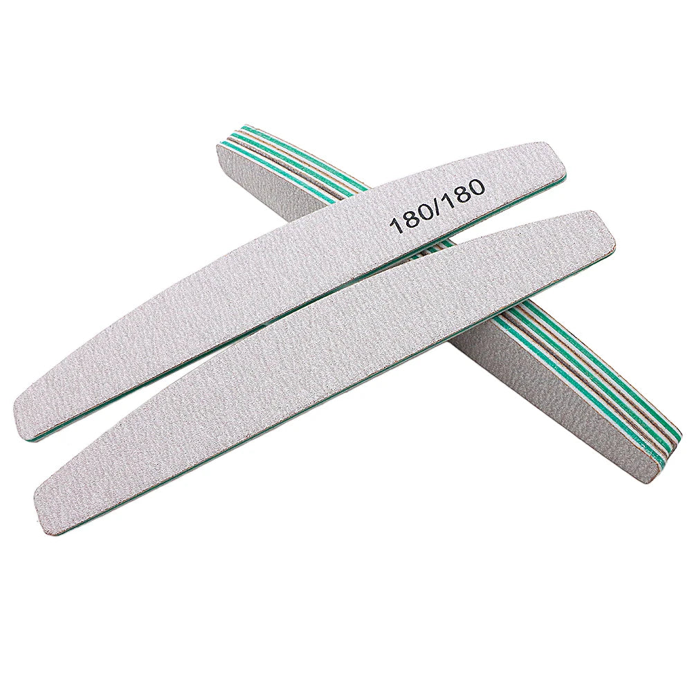 5 pz/lotto lima per unghie Mix Color Limas 80/100/150/180/240 grana professionale carta vetrata rimozione cuticole Buffer File Set di strumenti per Manicure
