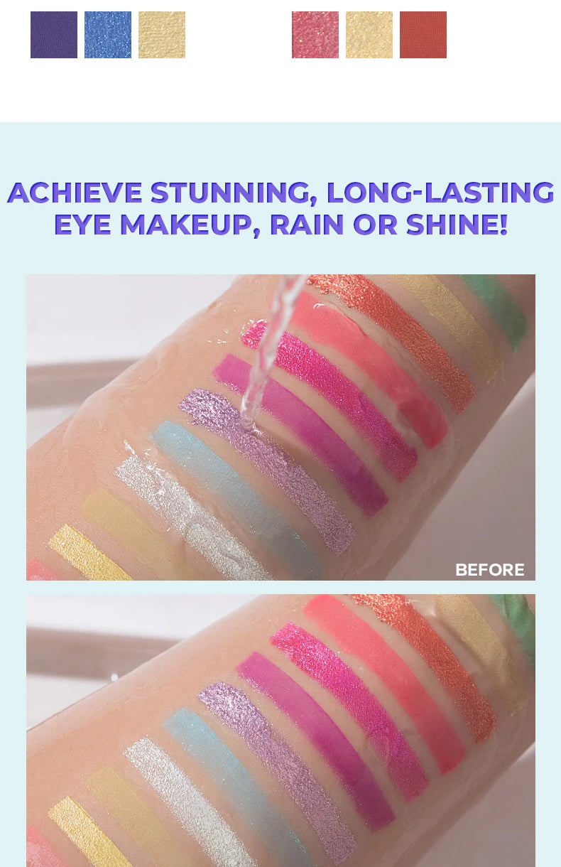 Beauty GlazedSpring's Faves BePerfect Beauty Palette di ombretti impermeabili Evidenziatore luccicante e trucco smaltato per contorno occhi