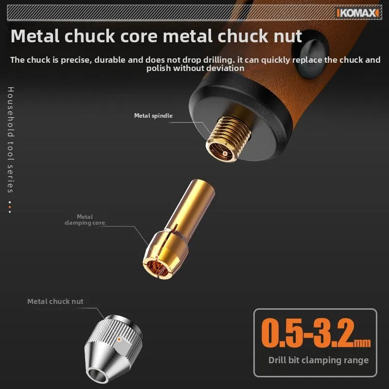 Smerigliatrice angolare KOMAX, smerigliatrice elettrica, piccola smerigliatrice elettrica portatile, strumento per smerigliatura, lucidatura, taglio e incisione di giada, intaglio del legno.