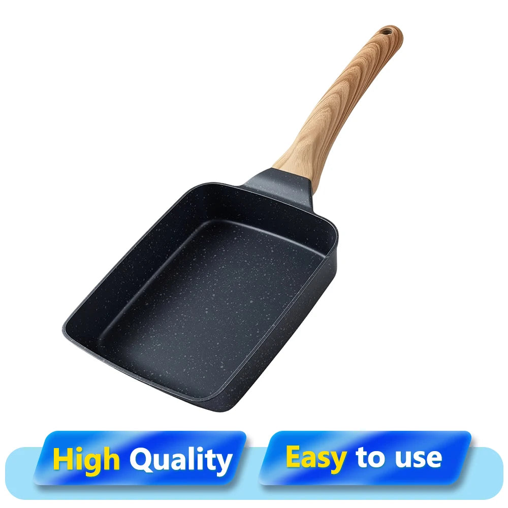 Podofo Padella Antiaderente per Tamagoyaki, Omelette Giapponesi, Uova, Bistecca, Pancake, Rettangolare, Piccola, per Tutti i Tipi di Fornelli