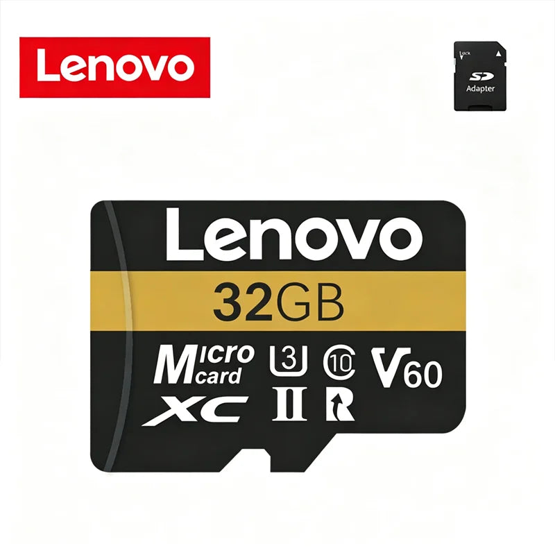 Scheda Micro SD Lenovo da 1024 GB, scheda di memoria TF per video Full HD da 512 GB, scheda di memoria Flash da 256 GB e 128 GB, classe 10, per GPS, MP4 e telecamere di sicurezza domestica.