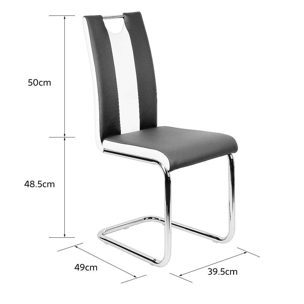 Set di 2 sedie per sala da pranzo, sedie da cucina, imbottite, in pelle artificiale, per sala da pranzo, tavolo da pranzo, cucina, soggiorno