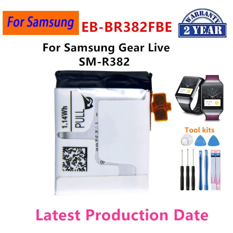 Nuova batteria per orologio Galaxy per Samsung Galaxy Watch Gear Live/S2 classic/Gear S4/Gear 1/Active 1 2 3/ Watch 3/ Gear S/Gear 2