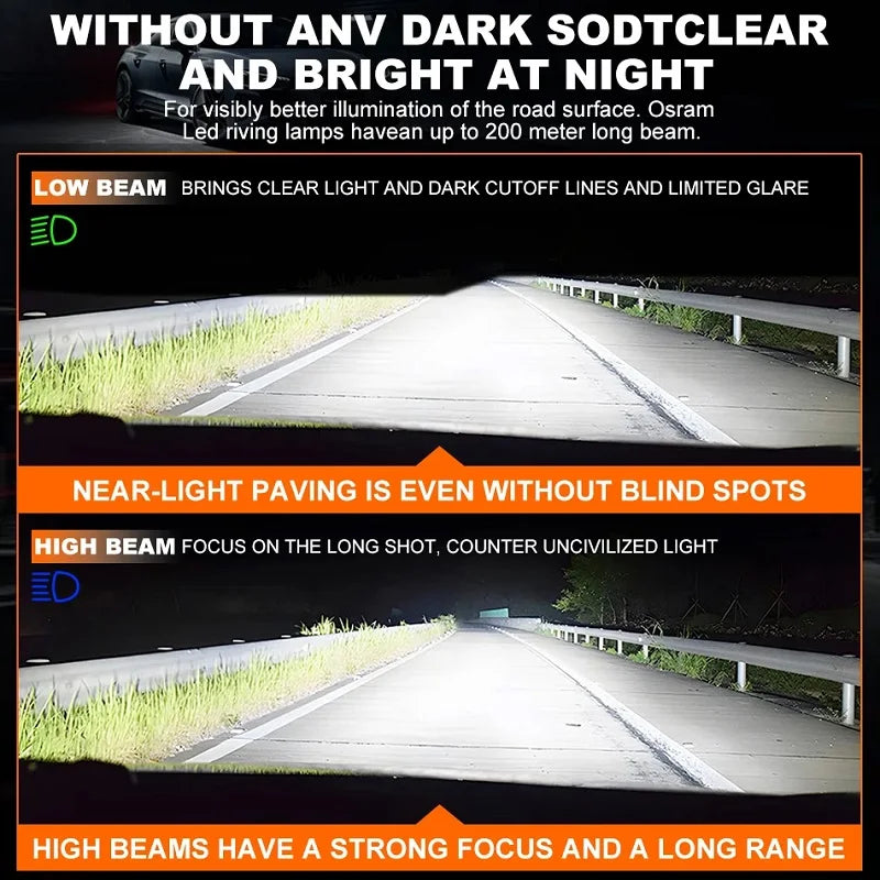 OSRAM H4 H7 H11 LED XLZ-40W Faro per auto H8 H16 HB3 HB4 9005 9006 9012 LEDriving Super Bright 6000K LED bianco Auto Upgarde Lampade