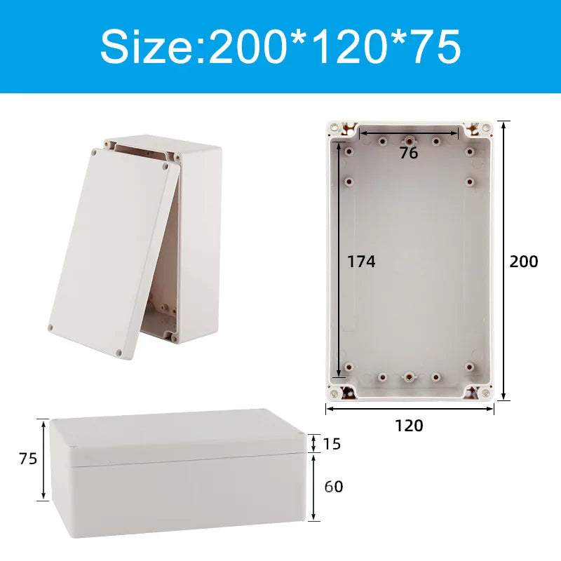 Scatola di giunzione in plastica ABS serie F Cavo a vite Scatola di giunzione impermeabile personalizzata Custodia per scatola di giunzione elettrica esterna Ip66