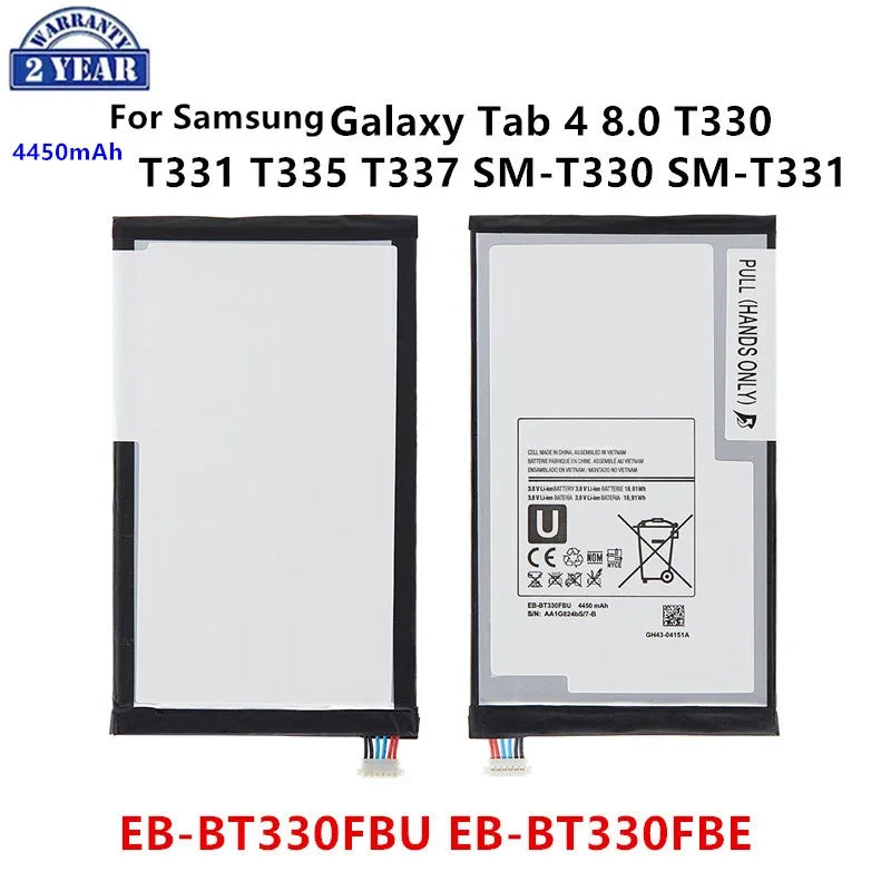 Nuovissima batteria EB-BT330FBU EB-BT330FBE 4450mAh per Samsung Galaxy Tab 4 8.0 T330 T331 T335 SM-T330 SM-T331 T337