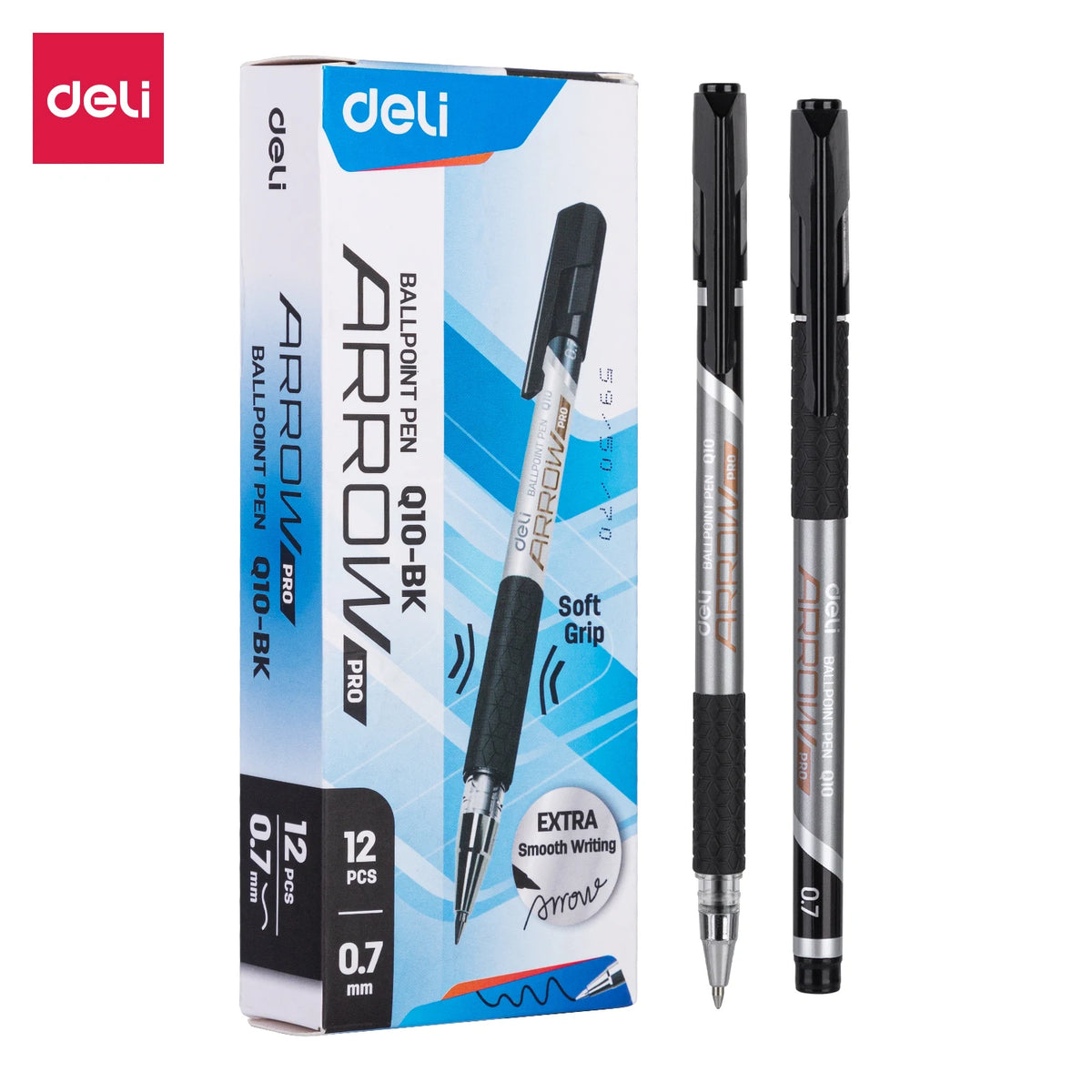 Penne a sfera DELI 0,7 mm Penna a sfera per firma per scrittura liscia Nero Blu Cancelleria per ufficio scuola