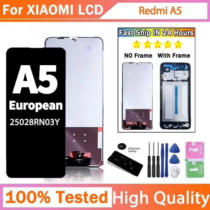 OEM Per Xiaomi Redmi A5 Grande Vetro Versione Europea LCD Touch Screen Digitizer Assembly 25028RN03Y Display di Ricambio