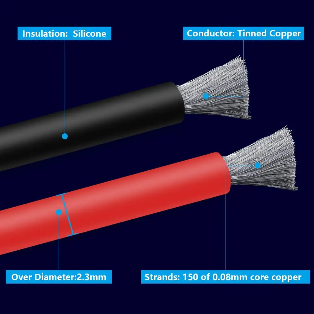 Cavo flessibile in silicone 30/28/26/24/22/20/18/16 AWG, cavo a trefoli, fili elettrici in rame stagnato