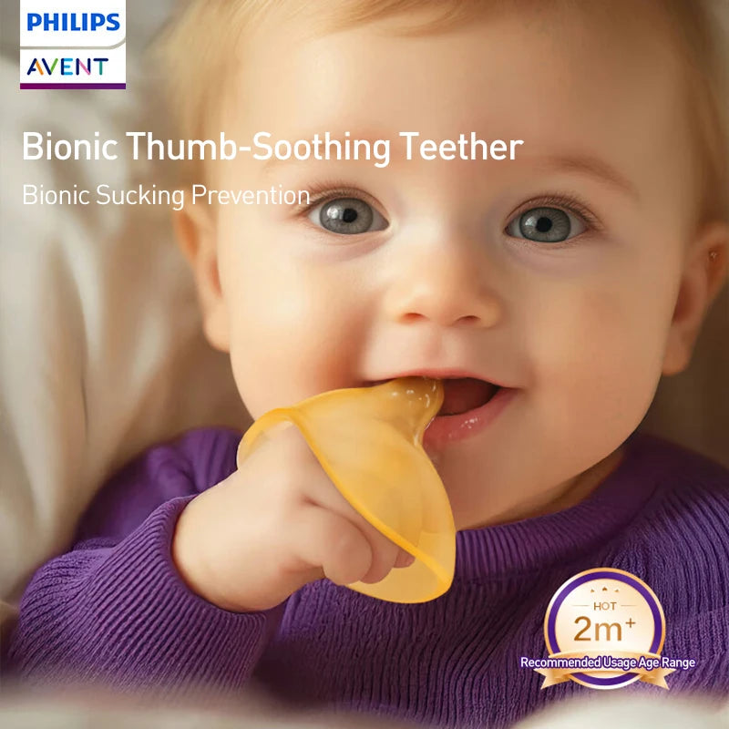 Philips Avent Massaggiagengive Bionico per Neonati in Silicone Liquido Anti Succhiare il Pollice Giocattolo per la Dentizione per Neonati dai 2+ Mesi