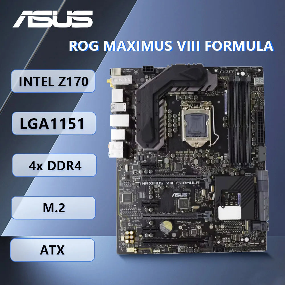 Scheda Madre ASUS ROG MAXIMUS VIII FORMULA Intel Z170 LGA 1151 M.2 DDR4 64GB ATX Supporta I7 6700K 7700K 7700 I5 6500 7600 I3 6300