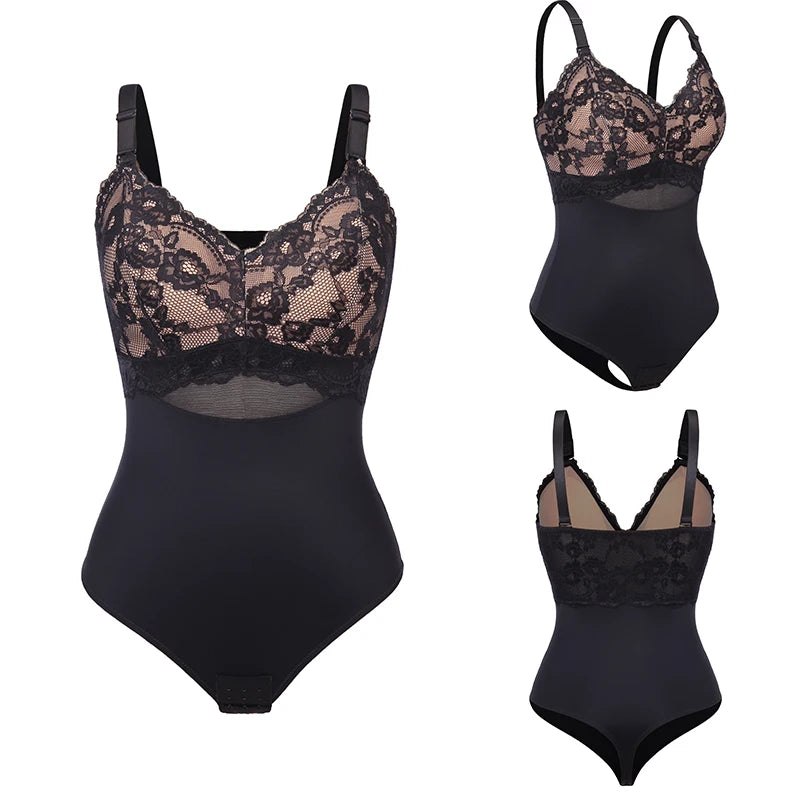Perizoma in pizzo Body Shapewear Donna Nuovo Shaper per tutto il corpo Vita sottile Tummy Control Intimo Pancia piatta Corsetto liscio Nudo
