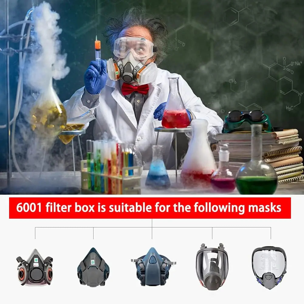 6001/6002/6004 Scatola di cartucce 5N11 Set di filtri in cotone per 3m 6200/7502/6800 Maschere antigas antipolvere Respiratore a spruzzo per verniciatura chimica