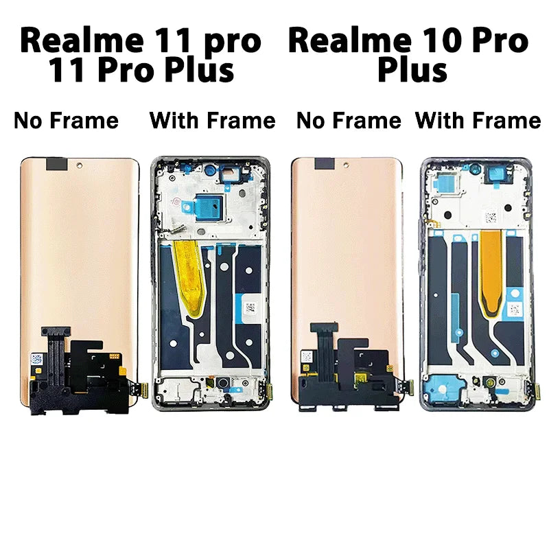 6.7”Nuovo per Realme 11 Pro/11Pro+ Plus RMX3740 RMX3771 LCD Touch Screen Digitizer per Realme 10 Pro+ Plus RMX3687 LCD